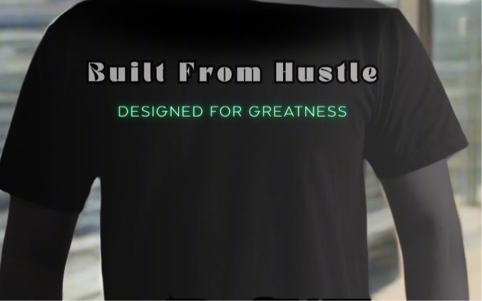 Built From Hustle – Designed for Greatness - Premium T-Shirt & Hoodie from Litty Slumz - Just $25! Shop Now & Pay Later; Only Available For Clothing Apparels.
