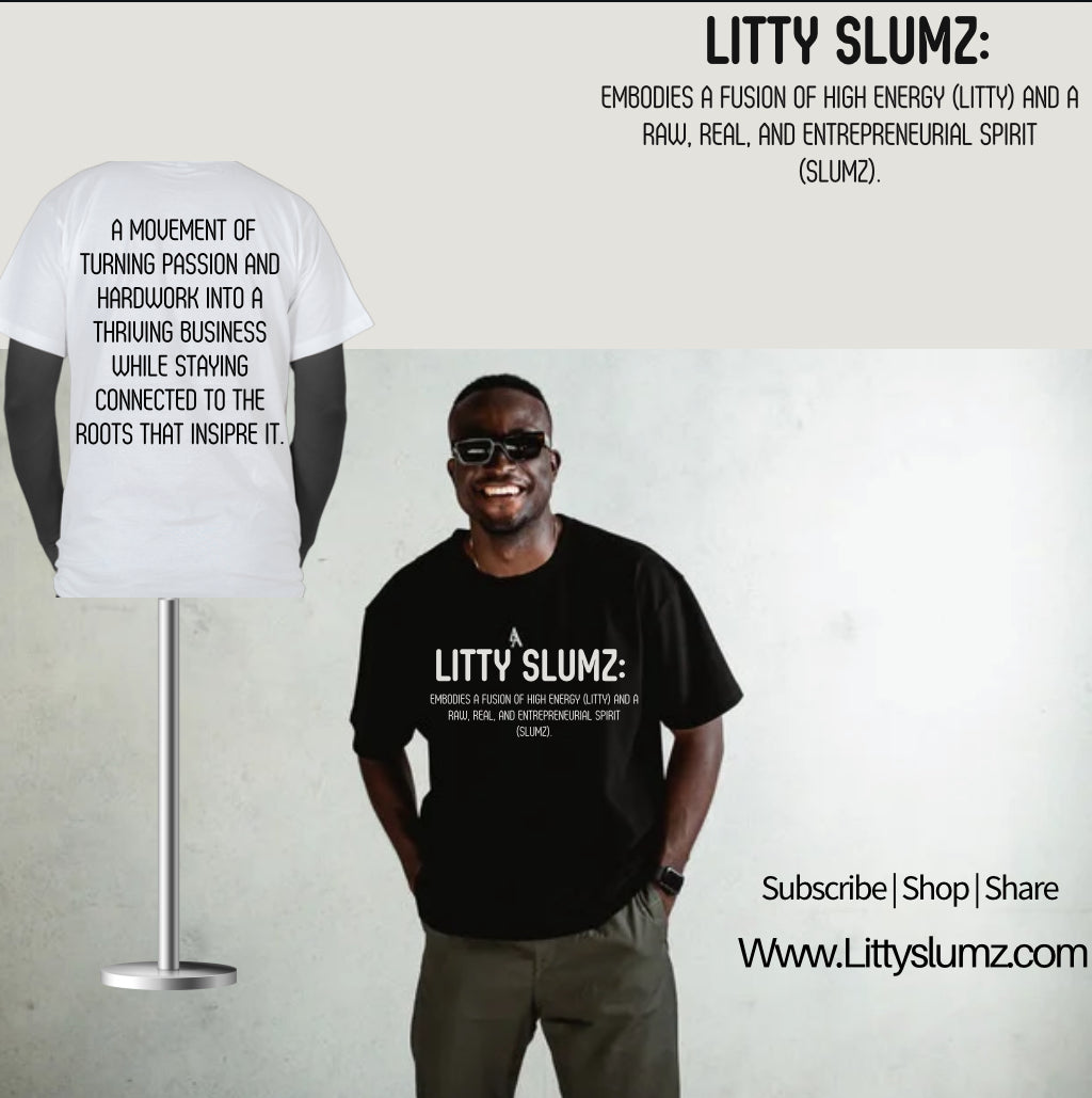 Litty Slumz Definition Tee – Wear the Movement - Premium T-Shirt from Litty Slumz - Just $25! Shop Now & Pay Later; Only Available For Clothing Apparels.