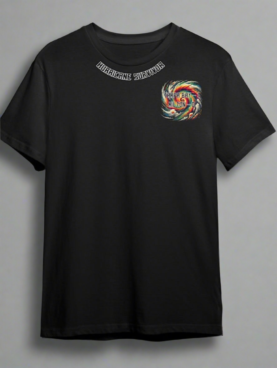 Hurricane Survivor Tee – Limited Edition - Premium T-Shirt from Litty Slumz - Just $25! Shop Now & Pay Later; Only Available For Clothing Apparels.