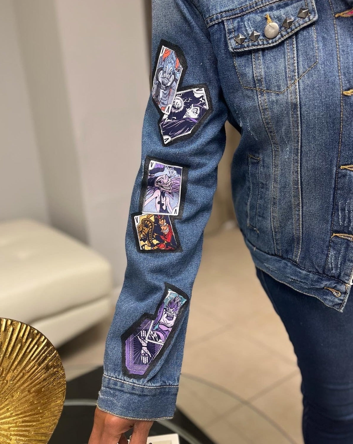 Villian Jean Jacket - Premium  from Litty Slumz - Just $85! Shop Now & Pay Later; Only Available For Clothing Apparels.