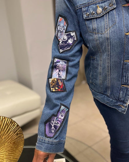 Villian Jean Jacket - Premium  from Litty Slumz - Just $85! Shop Now & Pay Later; Only Available For Clothing Apparels.
