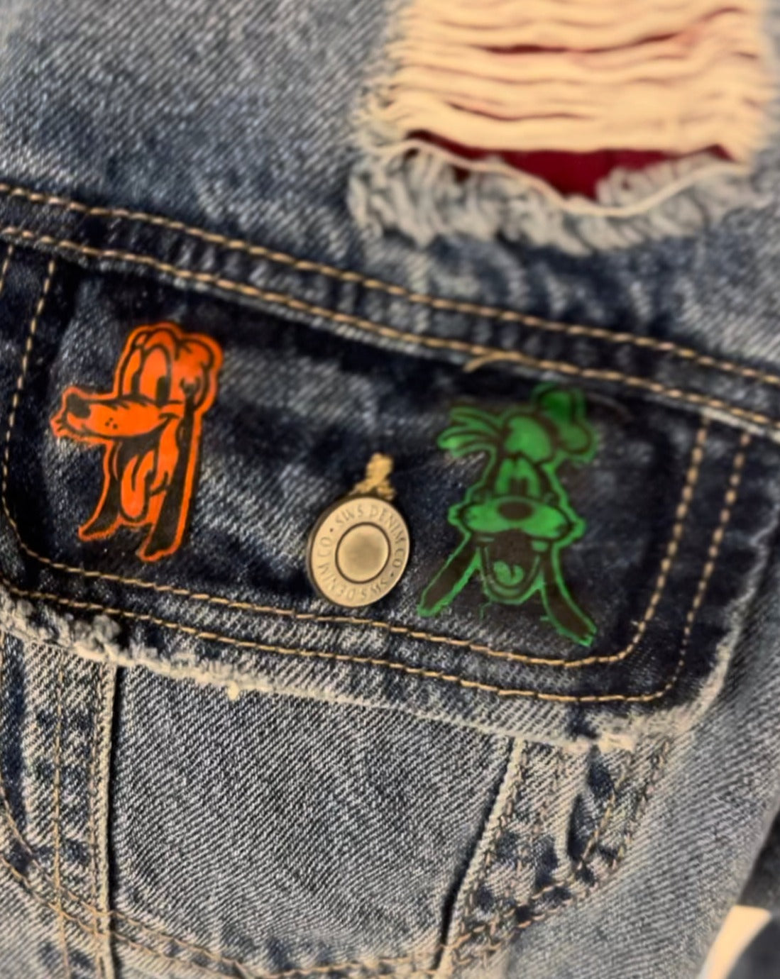 Disney Jean Jacket - Premium  from Litty Slumz - Just $85! Shop Now & Pay Later; Only Available For Clothing Apparels.