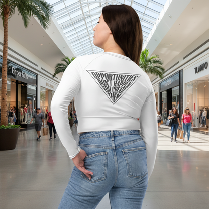 Eco-Friendly Long-Sleeve Crop Top Athleisure | Plus UPF 50+ Protective Fabric Standard