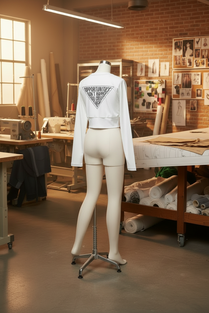 Eco-Friendly Long-Sleeve Crop Top Athleisure | Plus UPF 50+ Protective Fabric Standard
