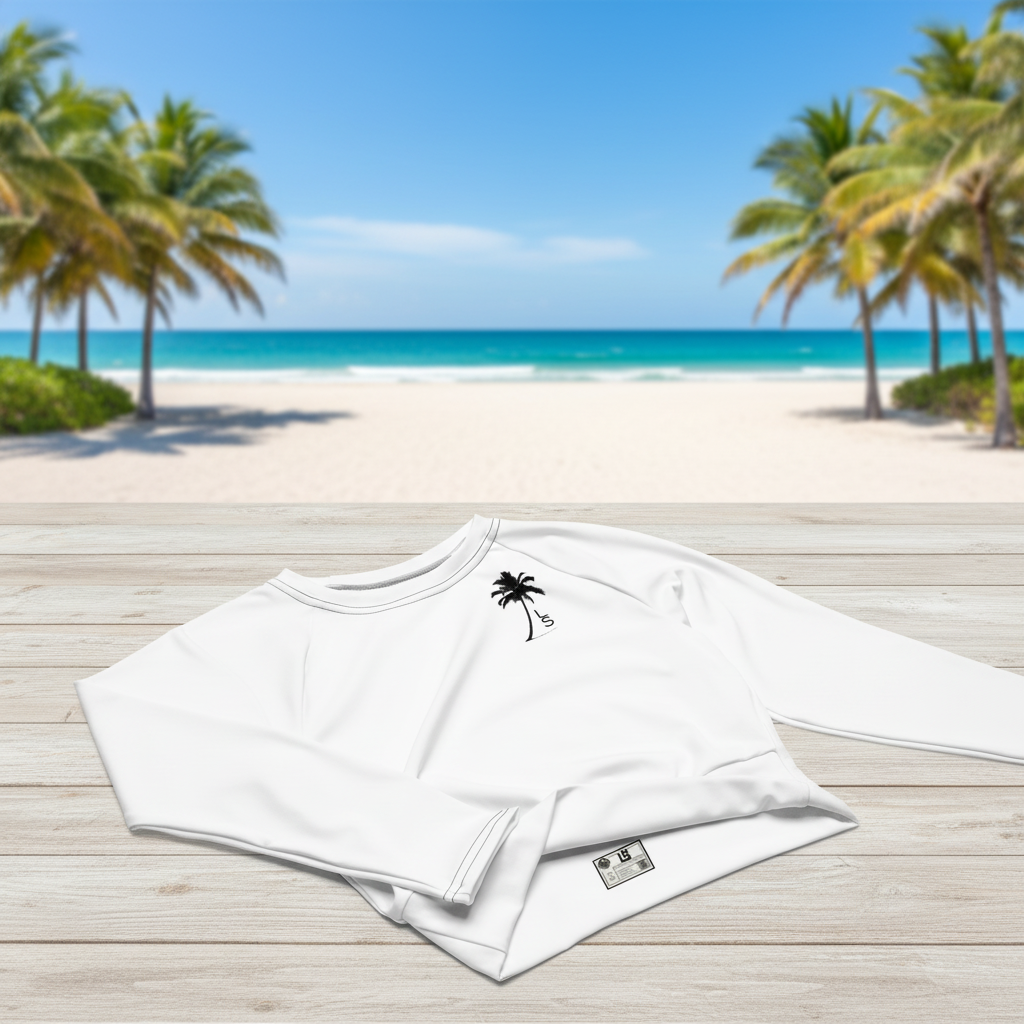 Eco-Friendly Long-Sleeve Crop Top Athleisure | Plus UPF 50+ Protective Fabric Standard