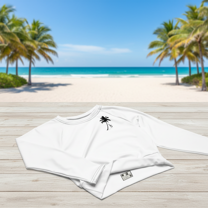Eco-Friendly Long-Sleeve Crop Top Athleisure | Plus UPF 50+ Protective Fabric Standard