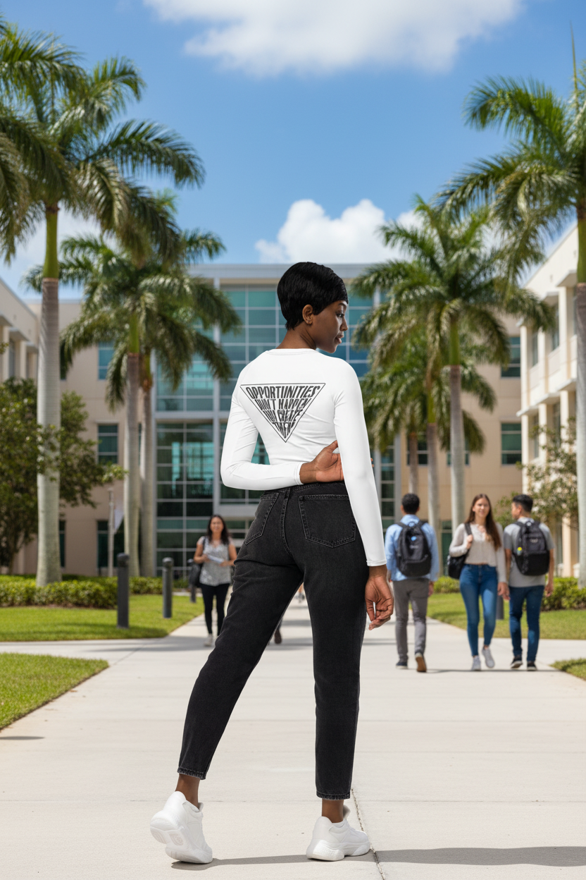 Eco-Friendly Long-Sleeve Crop Top Athleisure | Plus UPF 50+ Protective Fabric Standard