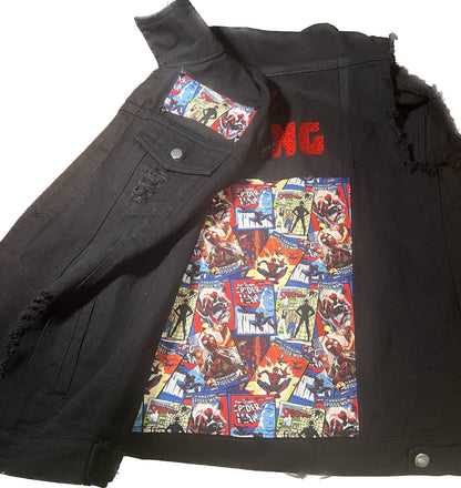 Spiderman Sleeveless Jean Jacket - Premium  from Litty Slumz - Just $85! Shop Now & Pay Later; Only Available For Clothing Apparels.